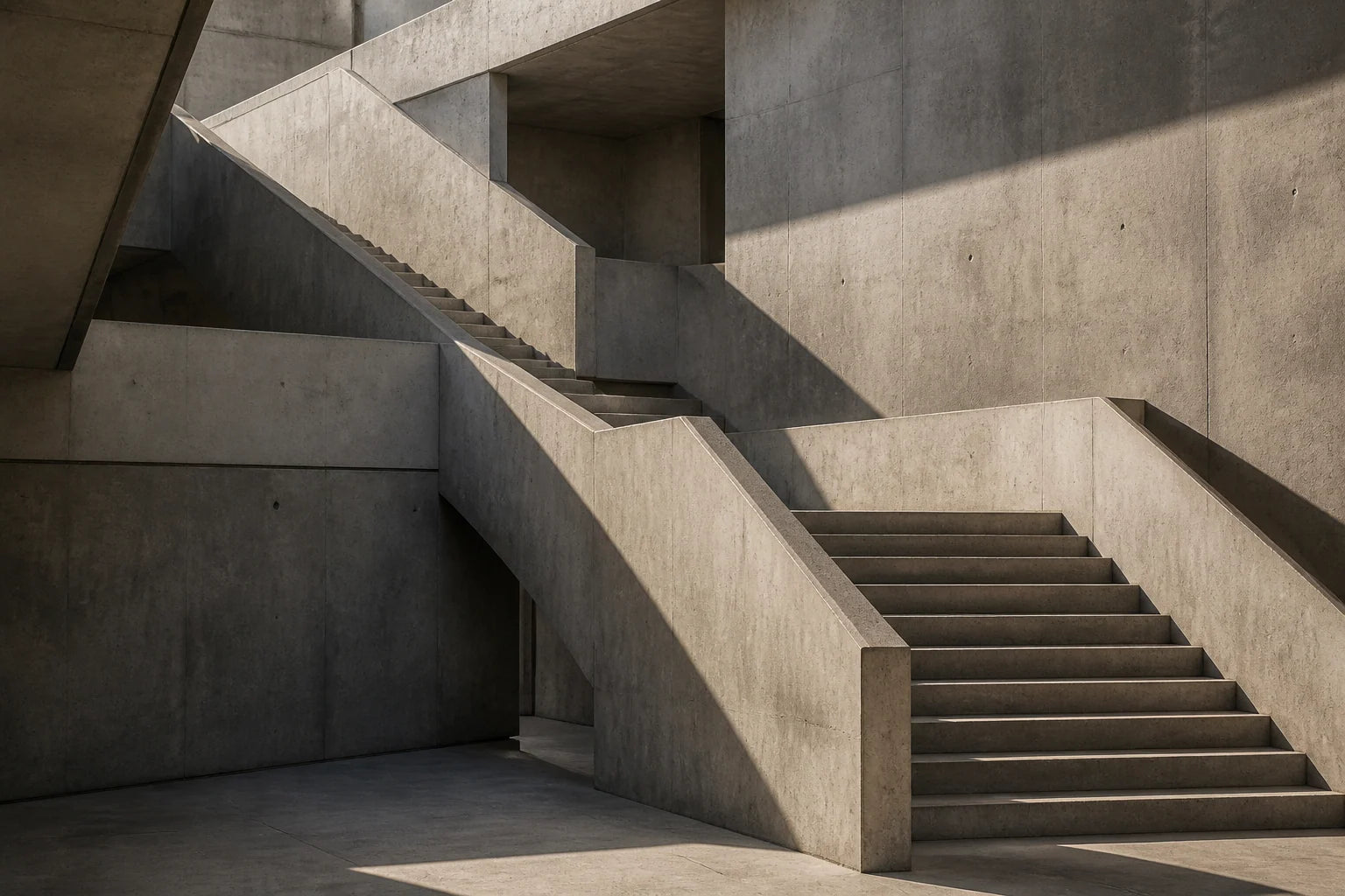 Motivvorschau „Treppenlandschaft aus Sichtbeton“ für Küchenrückwand