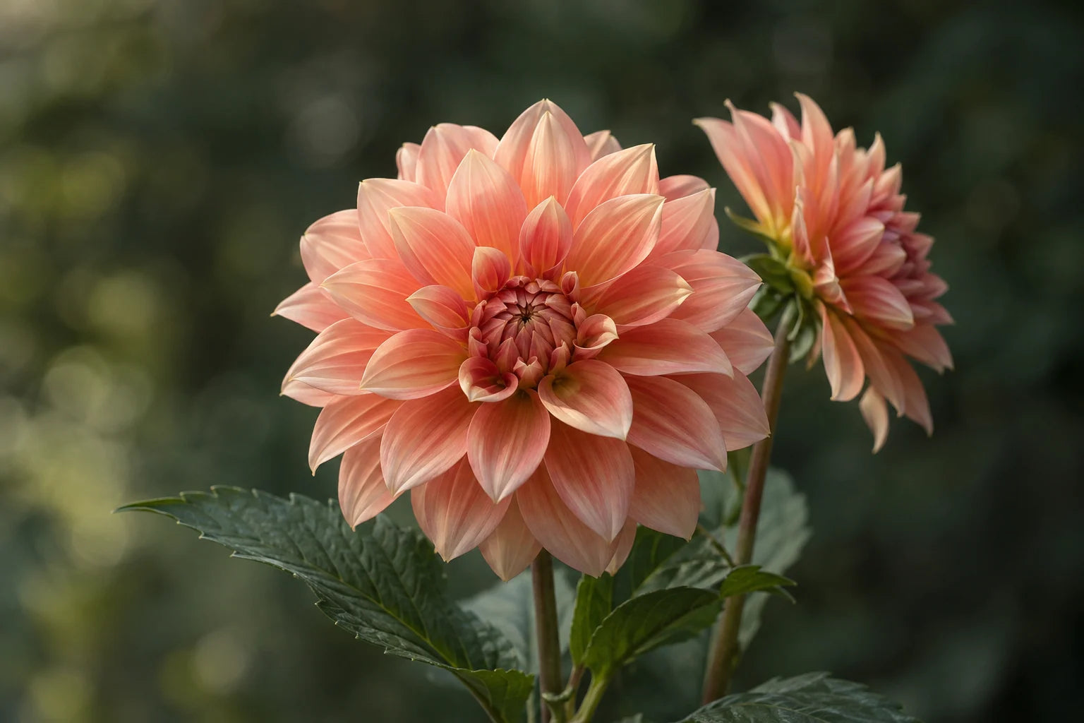 Motivvorschau „Dahlien im weichen Gartenlicht“ für Küchenrückwand