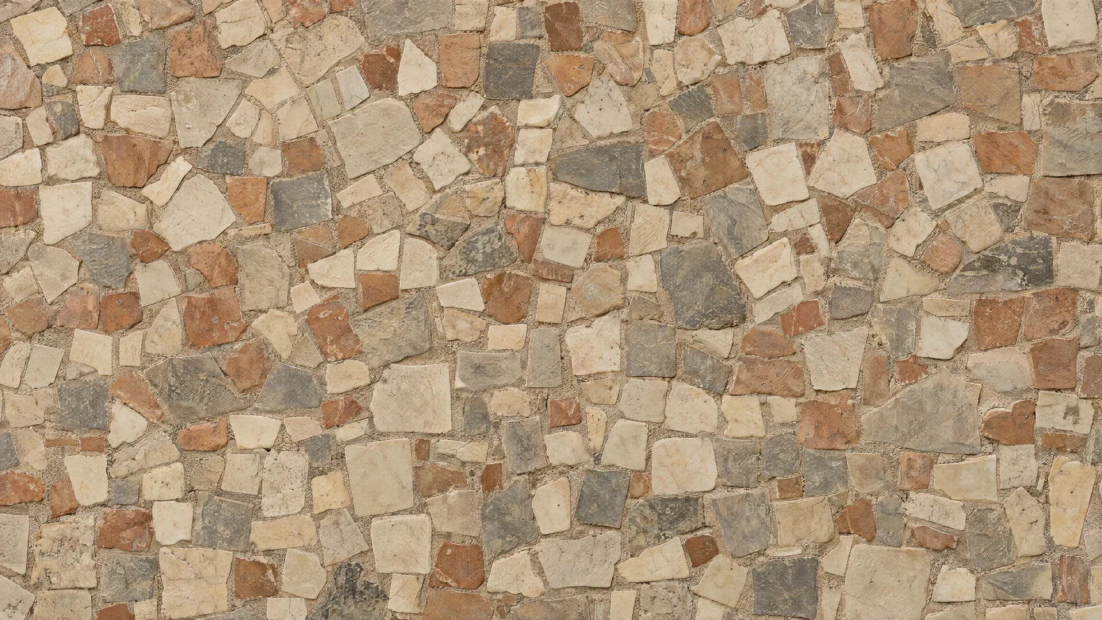 Motivvorschau „Kleine Steinmosaike in Creme und Rauch“ für Küchenrückwand