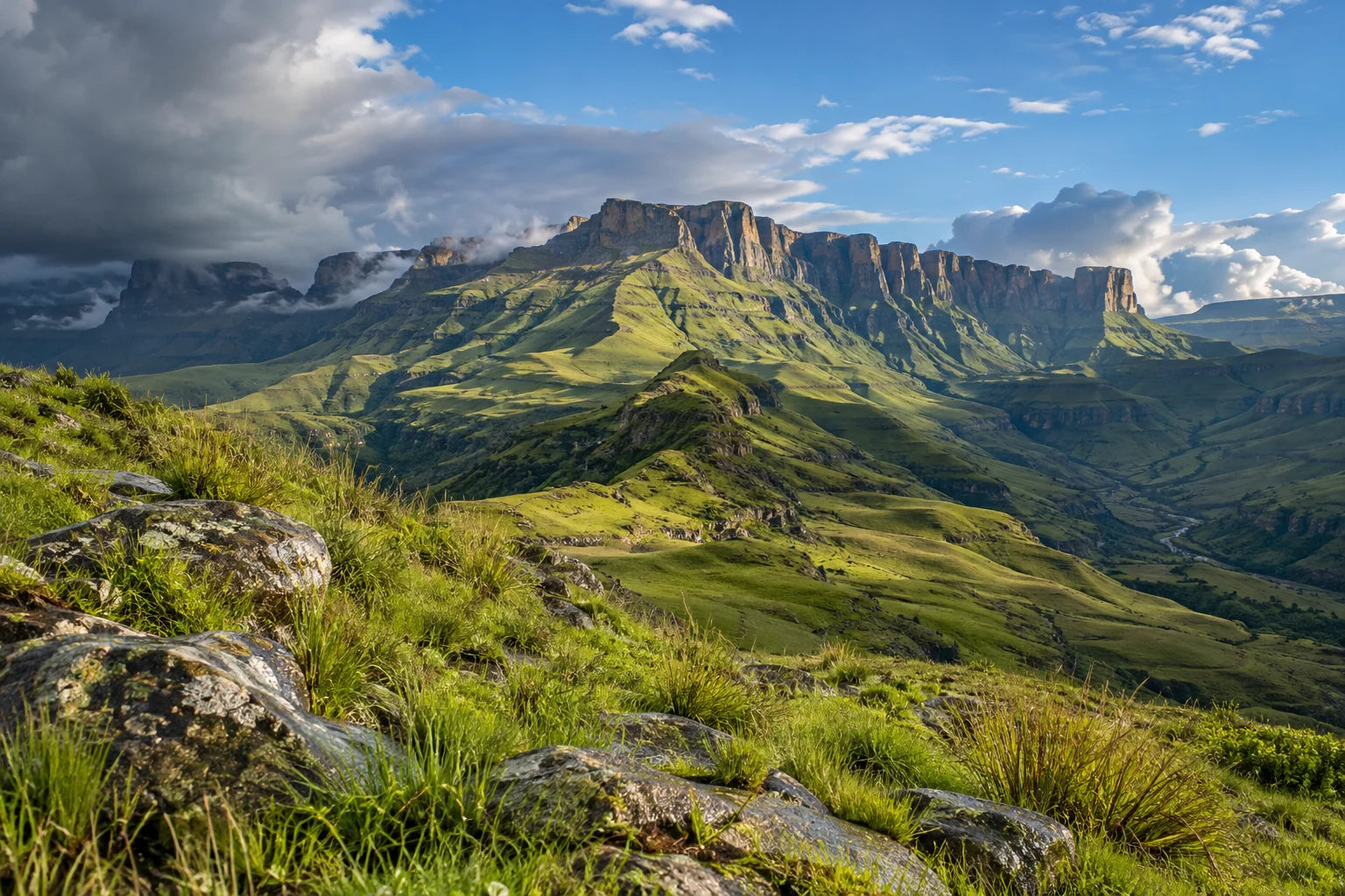 Motivvorschau „Drakensberge nach dem Gewitter“ für Küchenrückwand