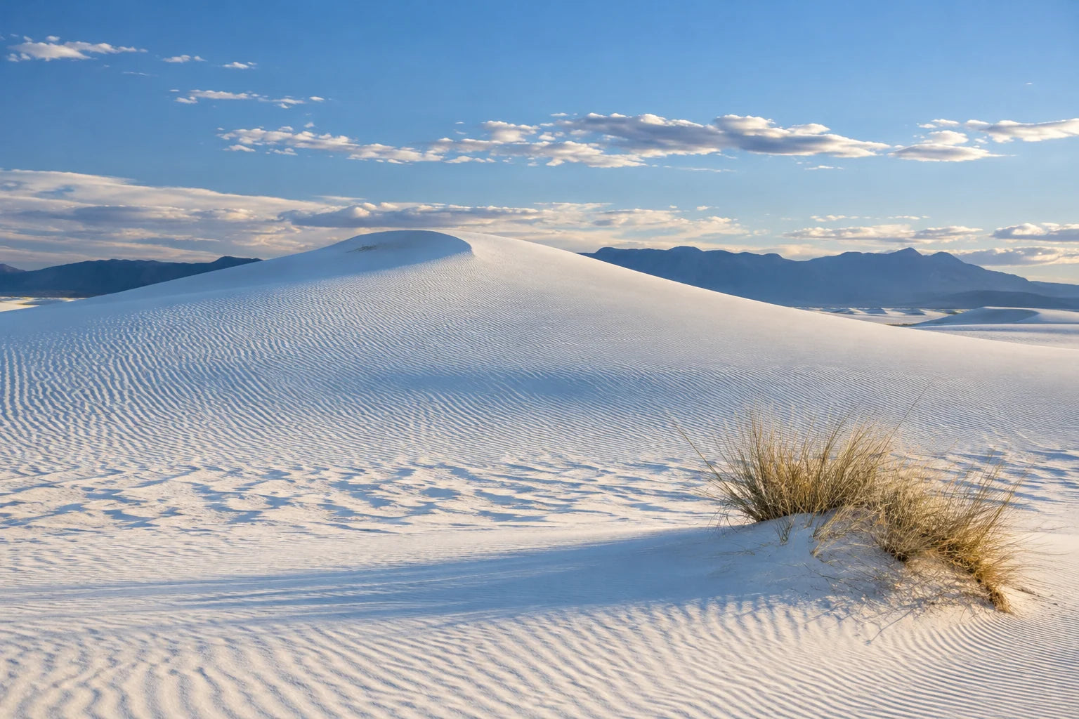 Motivvorschau „Weiße Sanddünen unter klarem Himmel“ für Küchenrückwand