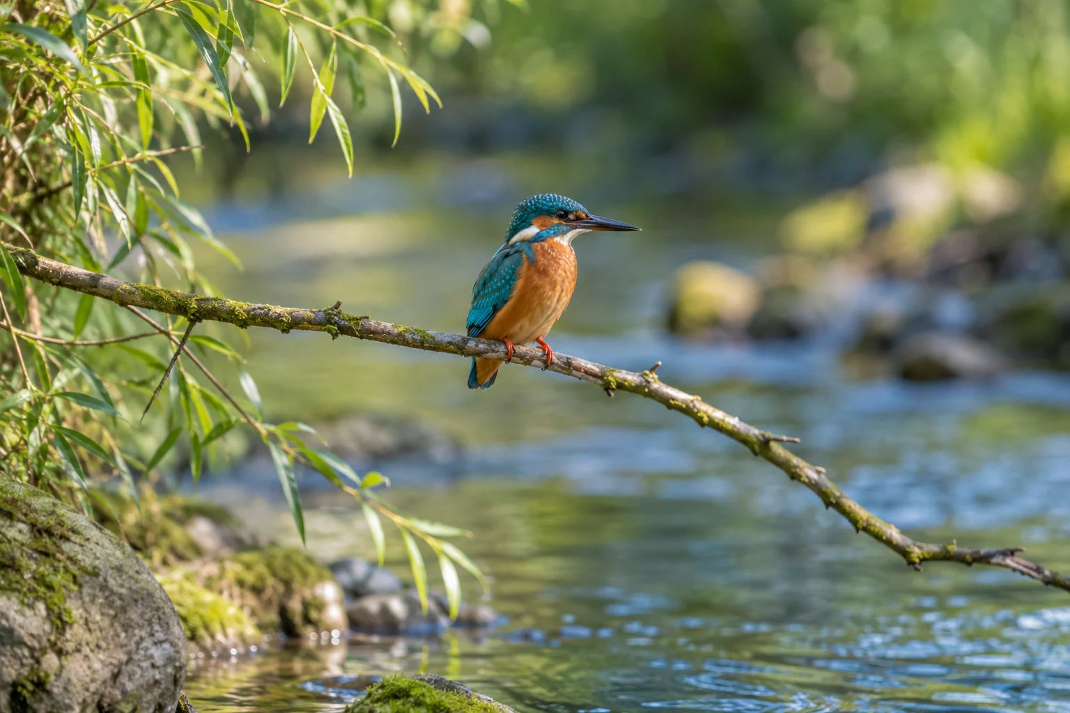 Motivvorschau „Eisvogel über dem klaren Bach“ für Küchenrückwand
