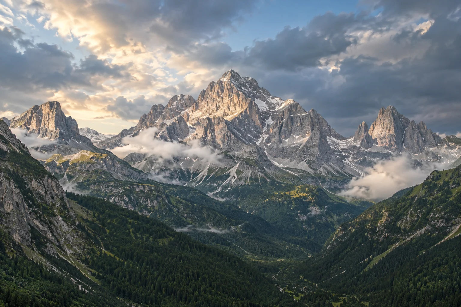 Motivvorschau „Kalkspitzen nach dem Sommerregen“ für Küchenrückwand