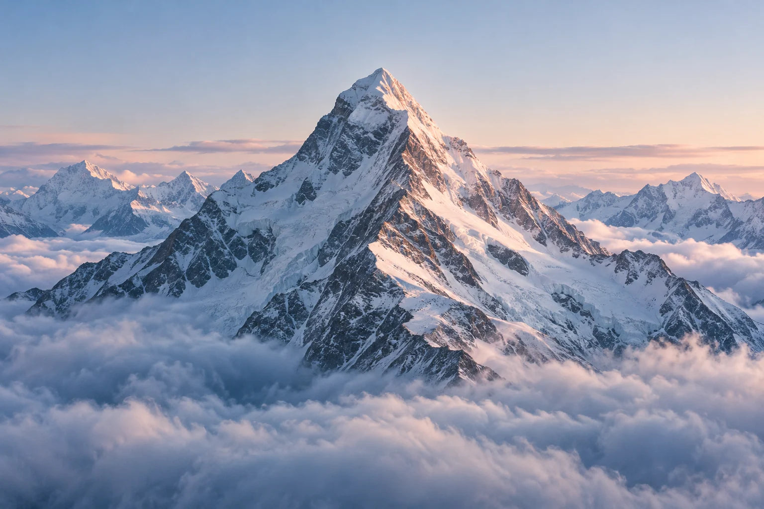 Motivvorschau „Schneegrat über dem Wolkenmeer“ für Küchenrückwand