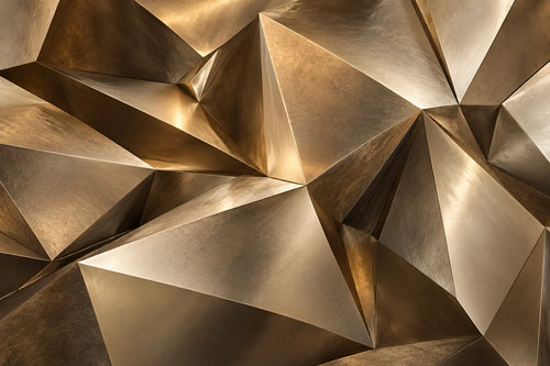 Motivvorschau „Bronzene Kristallflächen im Licht“ für Duschrückwand