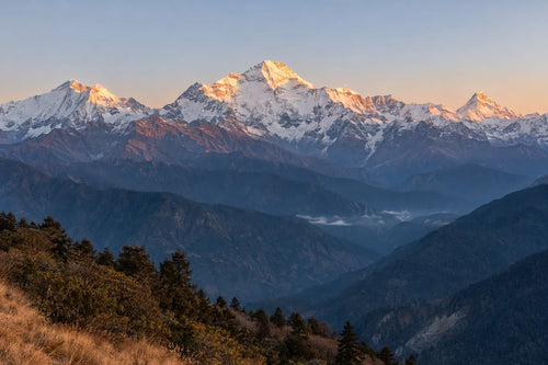 Motivvorschau „Annapurna im ersten Berglicht“ für Duschrückwand