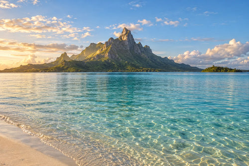 Motivvorschau „Bora Boras Lagune im ersten Licht“ für Duschrückwand