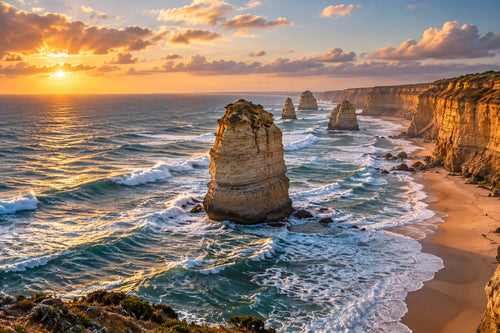 Motivvorschau „Abendlicht an den Twelve Apostles“ für Duschrückwand